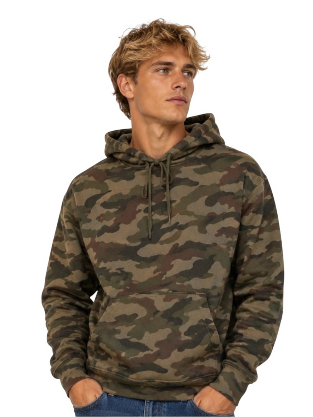 Jackson Hole Men’s Camo Hooded Sweatshirt Size L NWT